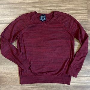 Men’s American Eagle Classic Fit Crewneck Sweater, Dark Red/Maroon, size Medium